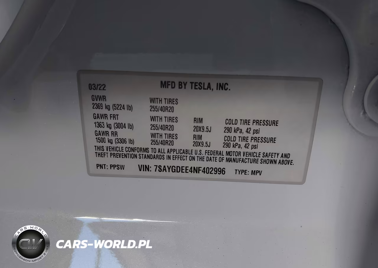 2022 Tesla Model Y Long Range Dual Motor All-Wheel Drive VIN:7SAYGDEE4NF402996 - 9