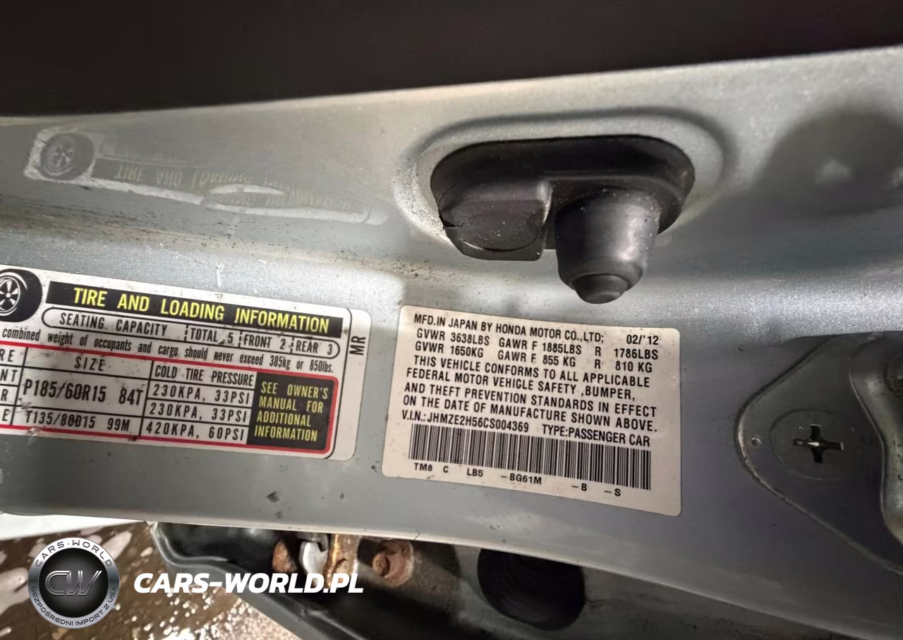 2012 Honda Insight Lx VIN:JHMZE2H56CS004369 - 9