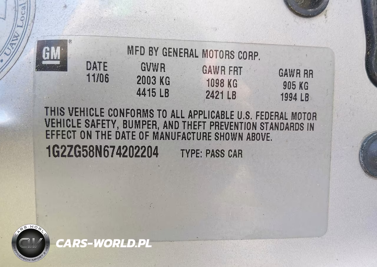 2007 Pontiac G6 VIN:1G2ZG58N674202204 - 9