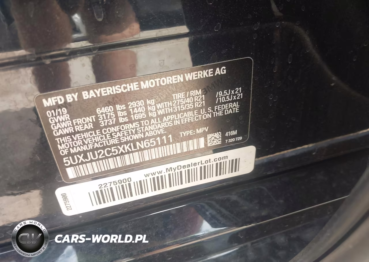 2019 BMW X5 xDrive50I VIN:5UXJU2C5XKLN65111 - 9