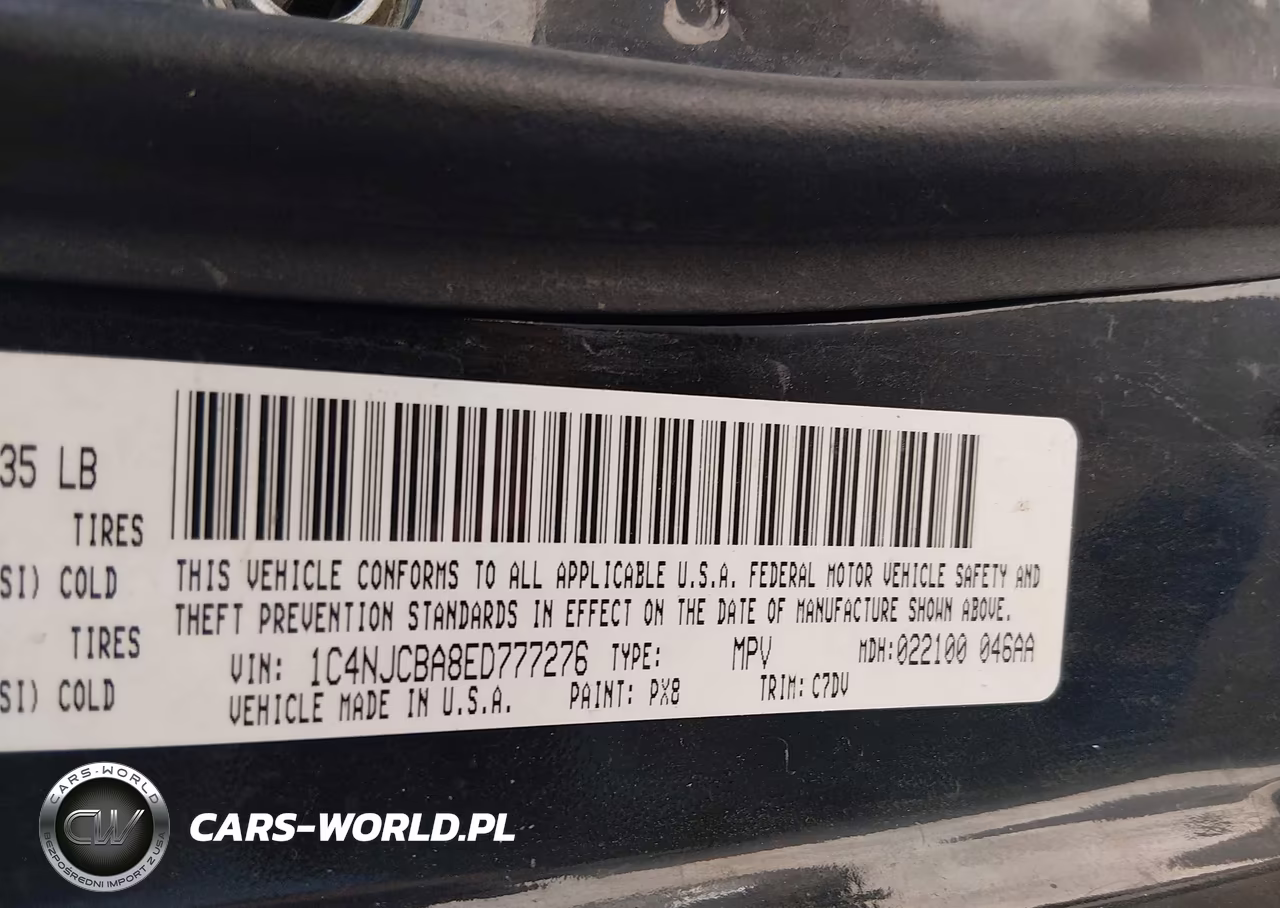 2014 Jeep Compass Sport VIN:1C4NJCBA8ED777276 - 9