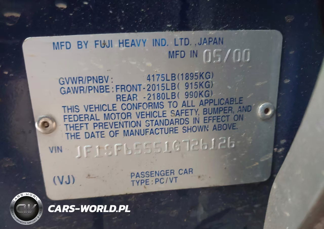 2001 Subaru Forester S VIN:JF1SF65551G726126 - 9