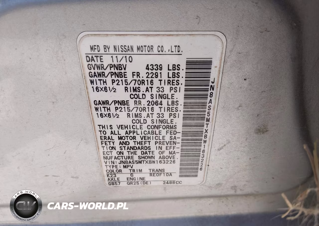 2011 Nissan Rogue S VIN:JN8AS5MTXBW163226 - 9