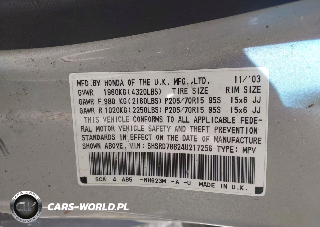 2004 Honda Cr-V Ex VIN:SHSRD78824U217256 - 9