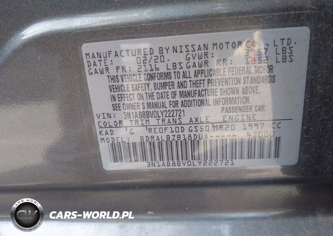 2020 Nissan Sentra S Xtronic Cvt VIN:3N1AB8BV0LY222721 - 9