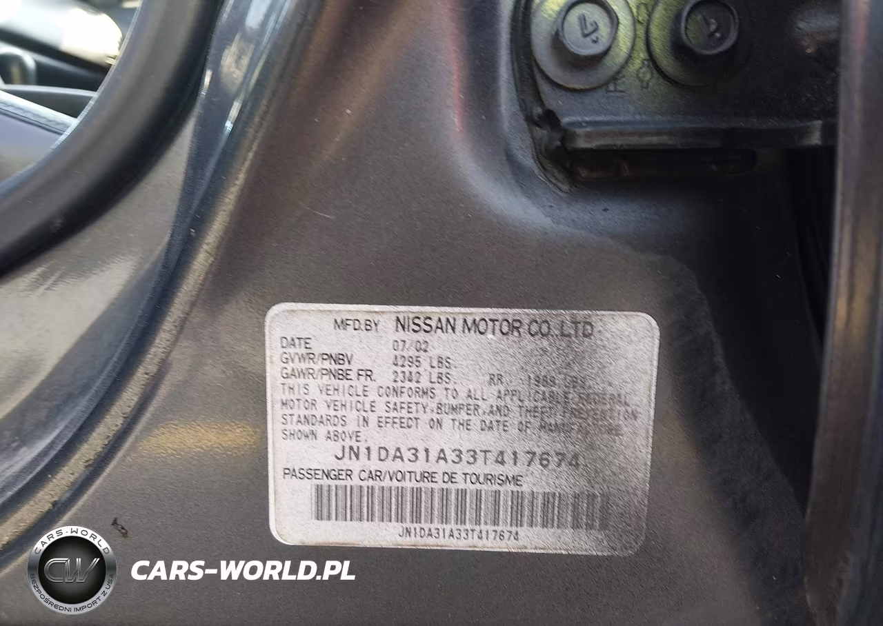 2003 Nissan Maxima Gle VIN:JN1DA31A33T417674 - 9