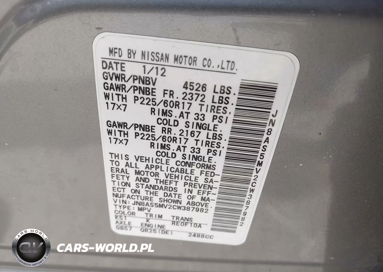 2012 Nissan Rogue Sv VIN:JN8AS5MV2CW387982 - 9
