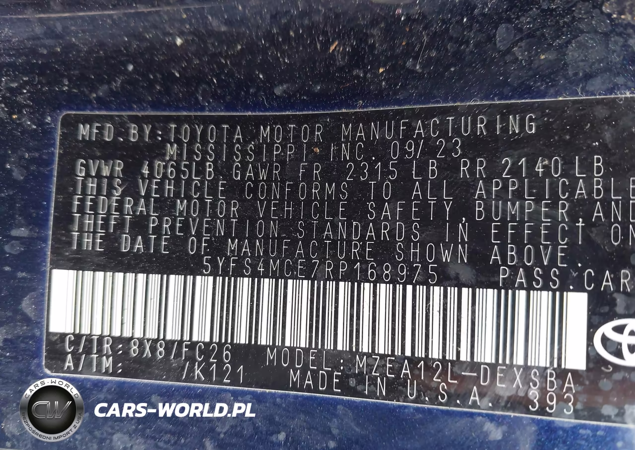 2024 Toyota Corolla Se VIN:5YFS4MCE7RP168975 - 9