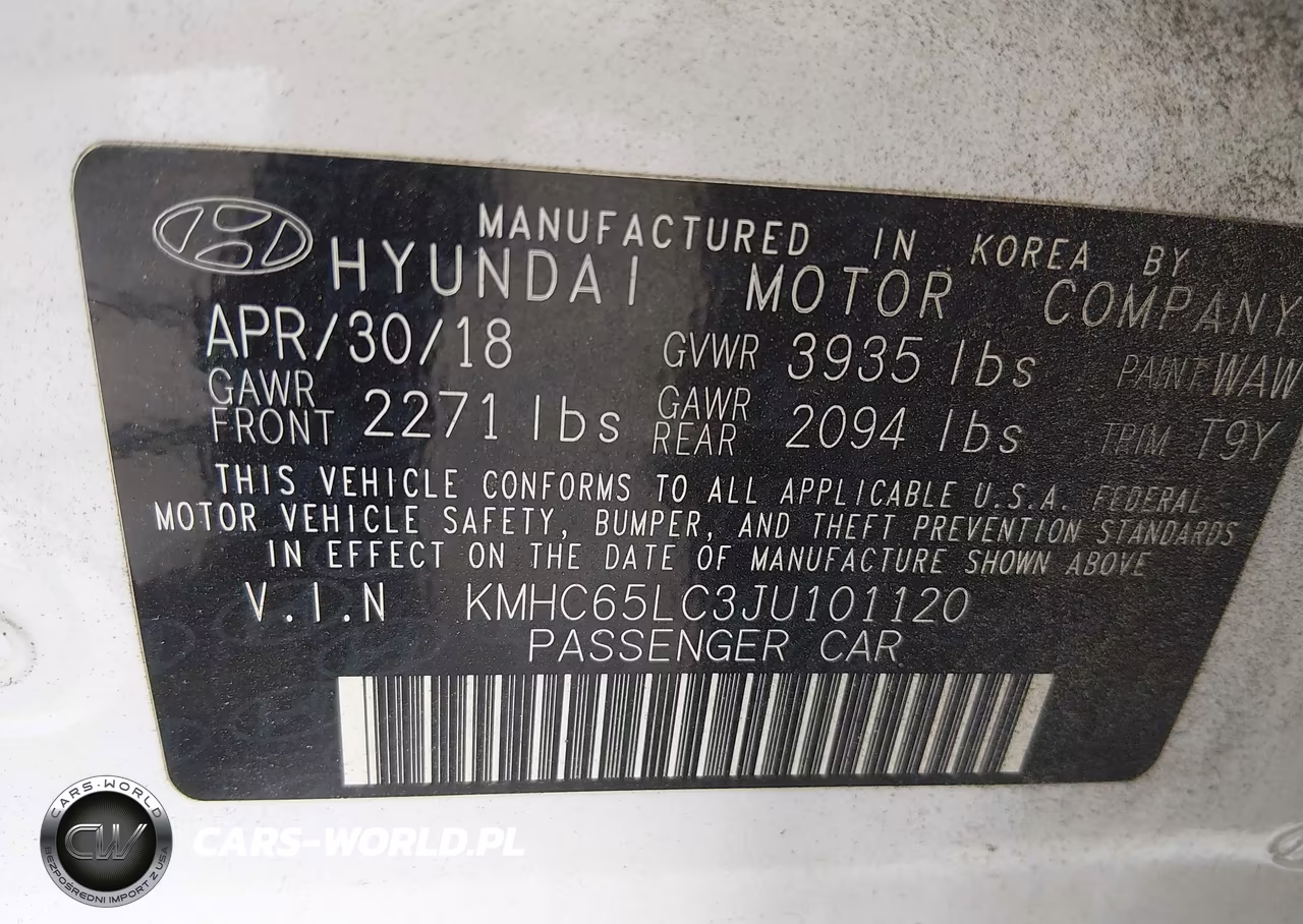 2018 Hyundai Ioniq Hybrid Blue VIN:KMHC65LC3JU101120 - 9