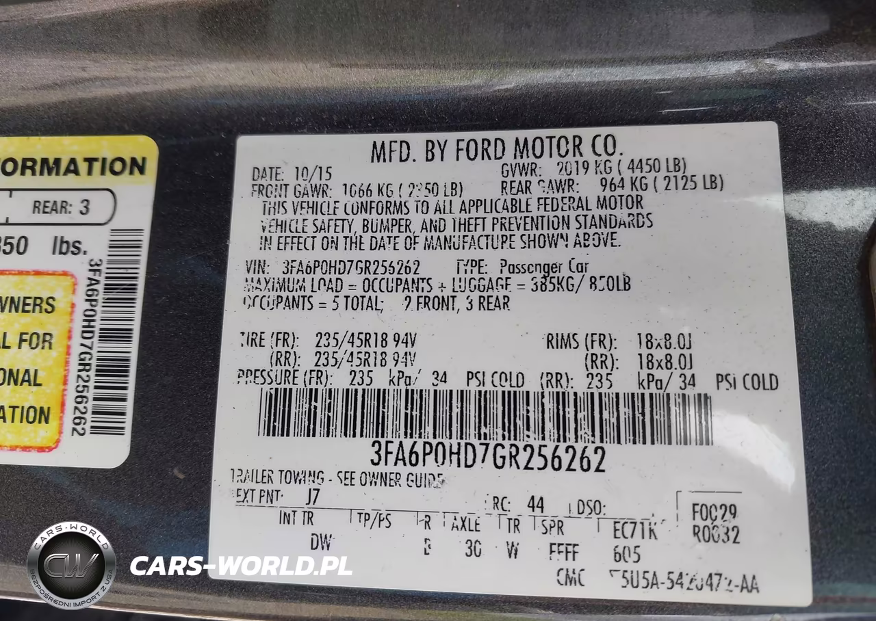 2016 Ford Fusion Se VIN:3FA6P0HD7GR256262 - 9