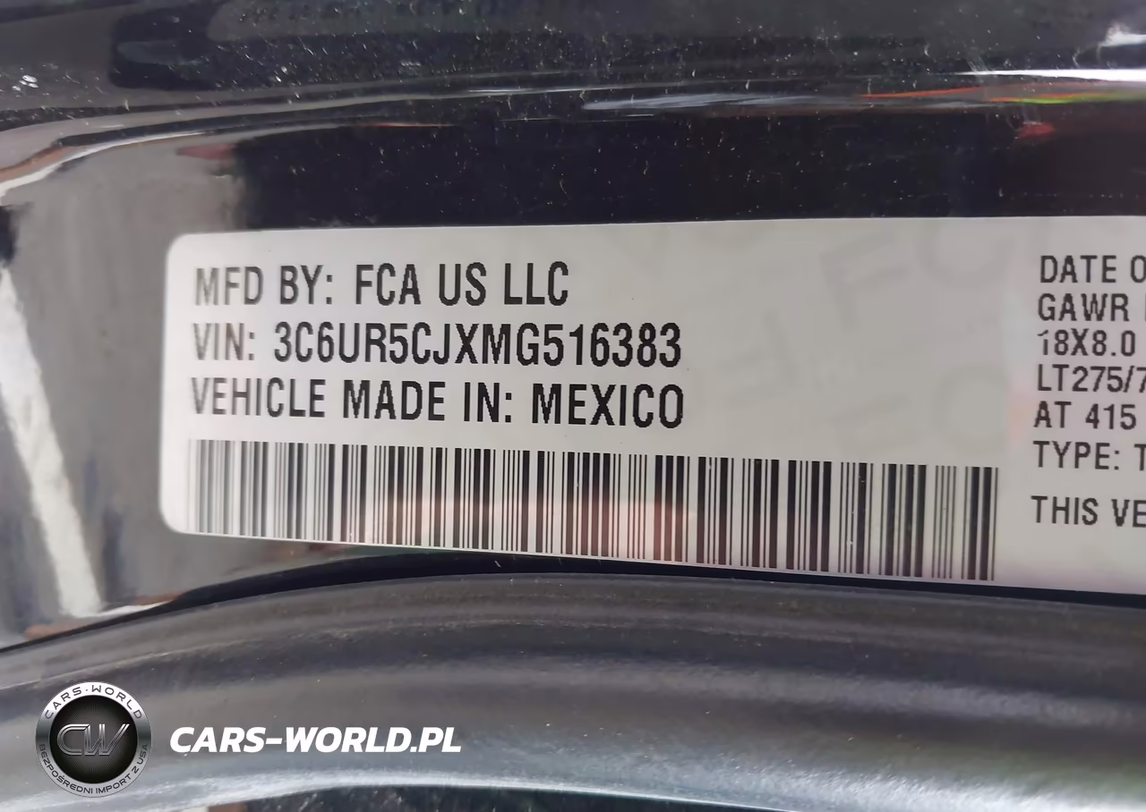 2021 Ram 2500 Tradesman 4X4 6'4 Box VIN:3C6UR5CJXMG516383 - 9