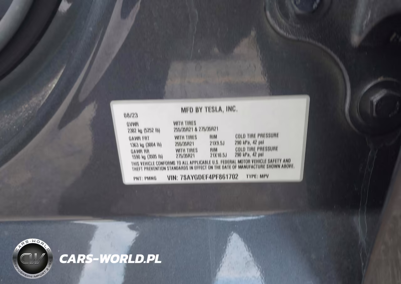 2023 Tesla Model Y Performance Dual Motor All-Wheel Drive VIN:7SAYGDEF4PF861702 - 9