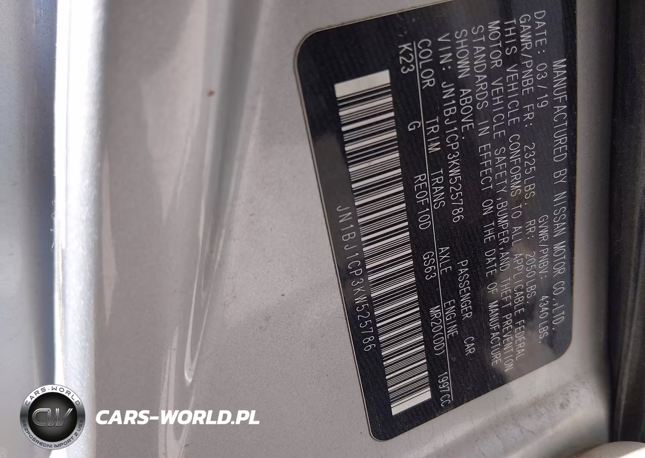 2019 Nissan Rogue Sport S VIN:JN1BJ1CP3KW525786 - 9