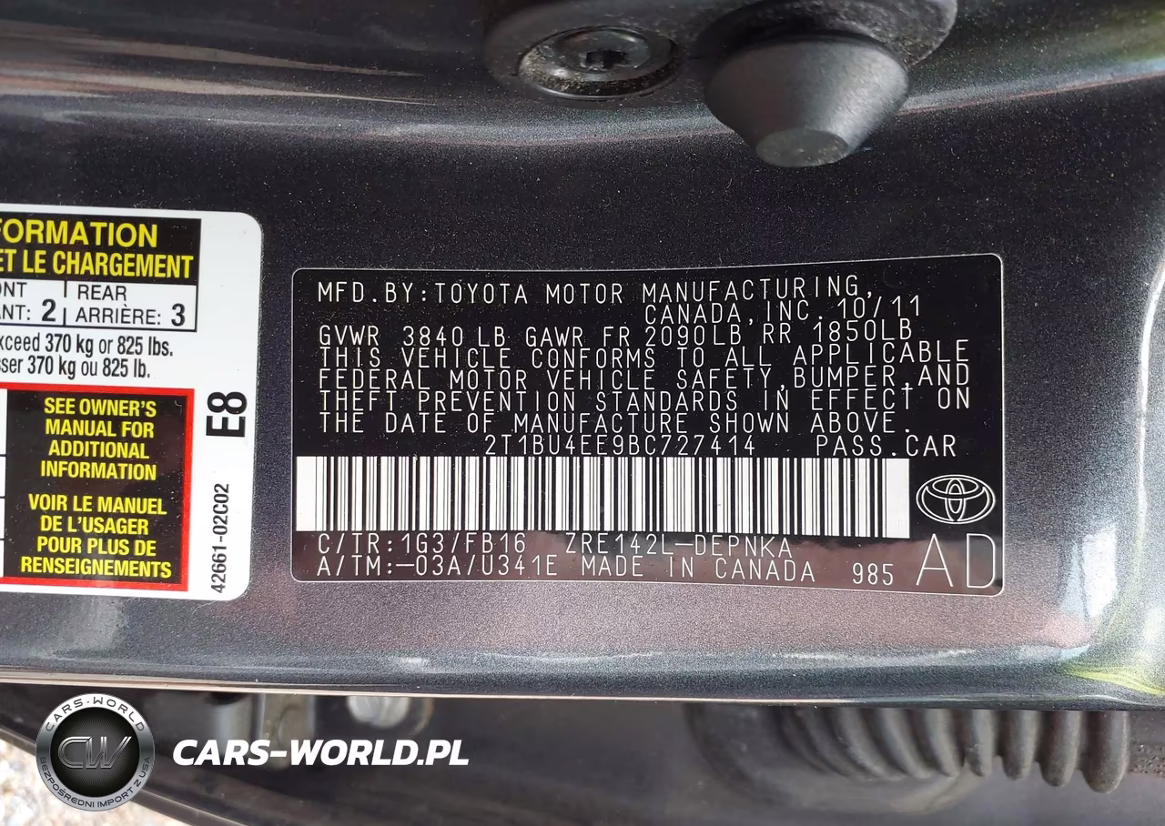 2011 Toyota Corolla Le VIN:2T1BU4EE9BC727414 - 9
