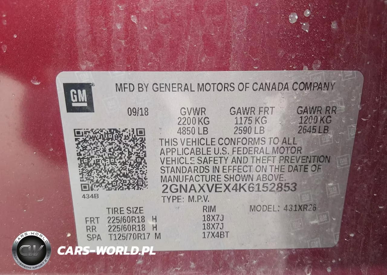 2019 Chevrolet Equinox Lt VIN:2GNAXVEX4K6152853 - 9