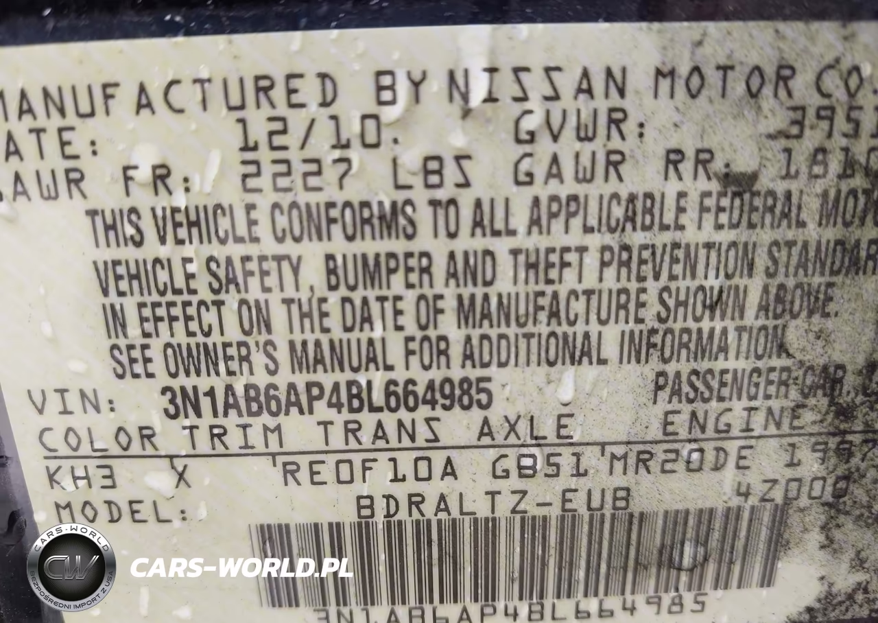 2011 Nissan Sentra 2.0Sr VIN:3N1AB6AP4BL664985 - 9