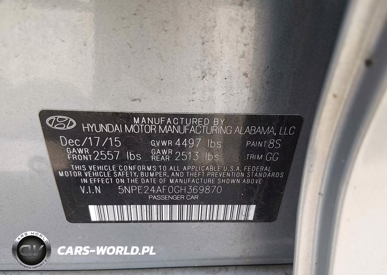 2016 Hyundai Sonata Se VIN:5NPE24AF0GH369870 - 9