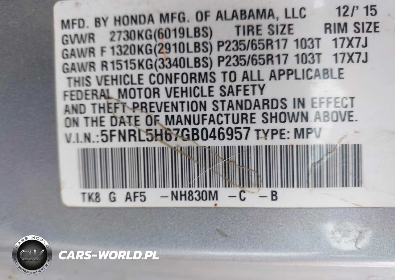2016 Honda Odyssey Ex-L VIN:5FNRL5H67GB046957 - 9