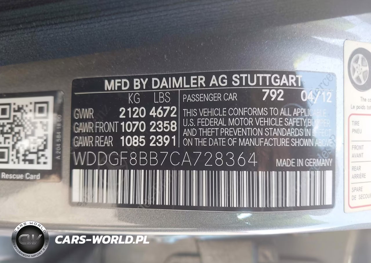 2012 Mercedes-Benz C 300 Sport 4Matic VIN:WDDGF8BB7CA728364 - 9