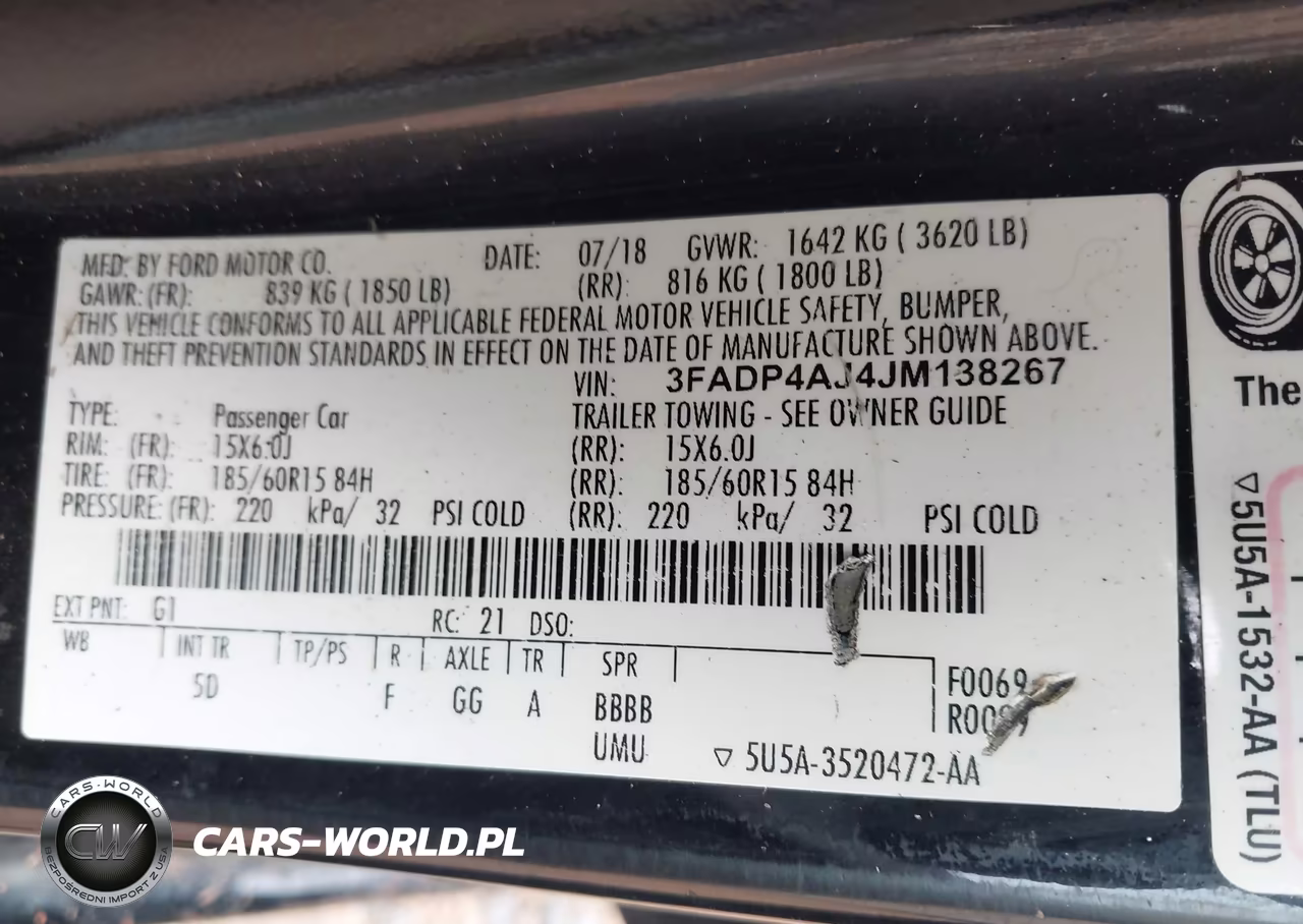 2018 Ford Fiesta S VIN:3FADP4AJ4JM138267 - 9