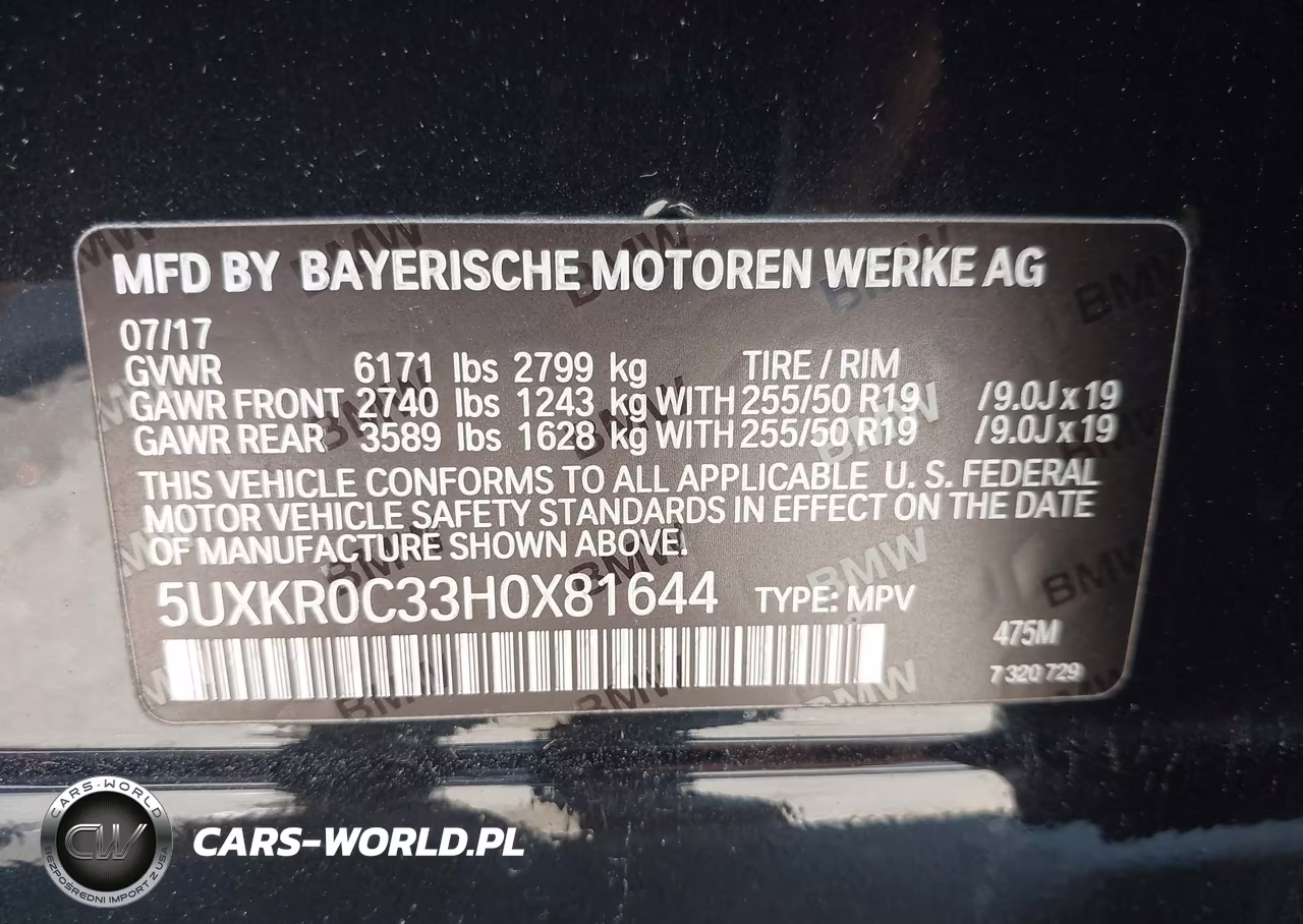 2017 BMW X5 xDrive35I VIN:5UXKR0C33H0X81644 - 9