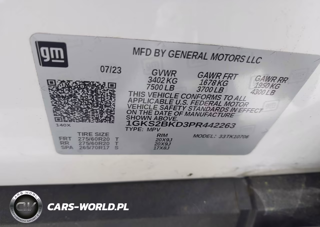 2023 GMC Yukon 4Wd Slt VIN:1GKS2BKD3PR442263 - 9
