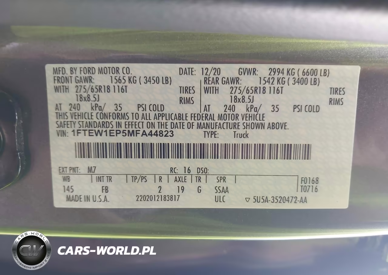 2021 Ford F-150 Xlt VIN:1FTEW1EP5MFA44823 - 9