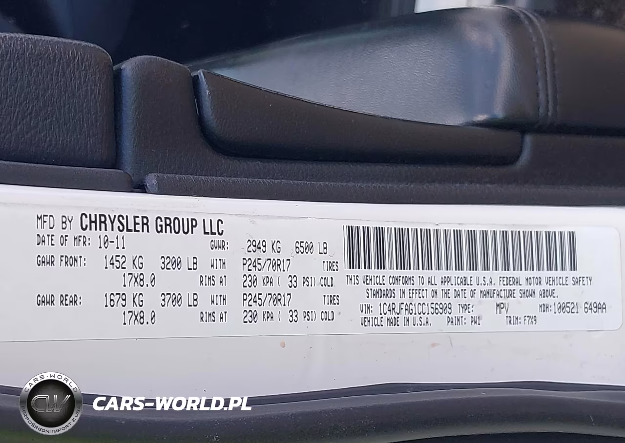 2012 Jeep Grand Cherokee Laredo VIN:1C4RJFAG1CC156909 - 9