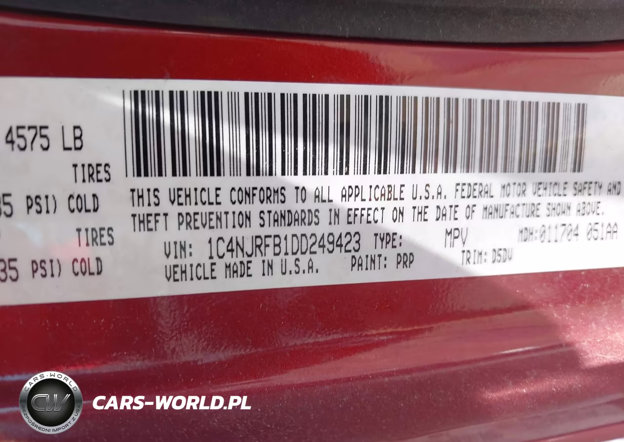 2013 Jeep Patriot Latitude VIN:1C4NJRFB1DD249423 - 9