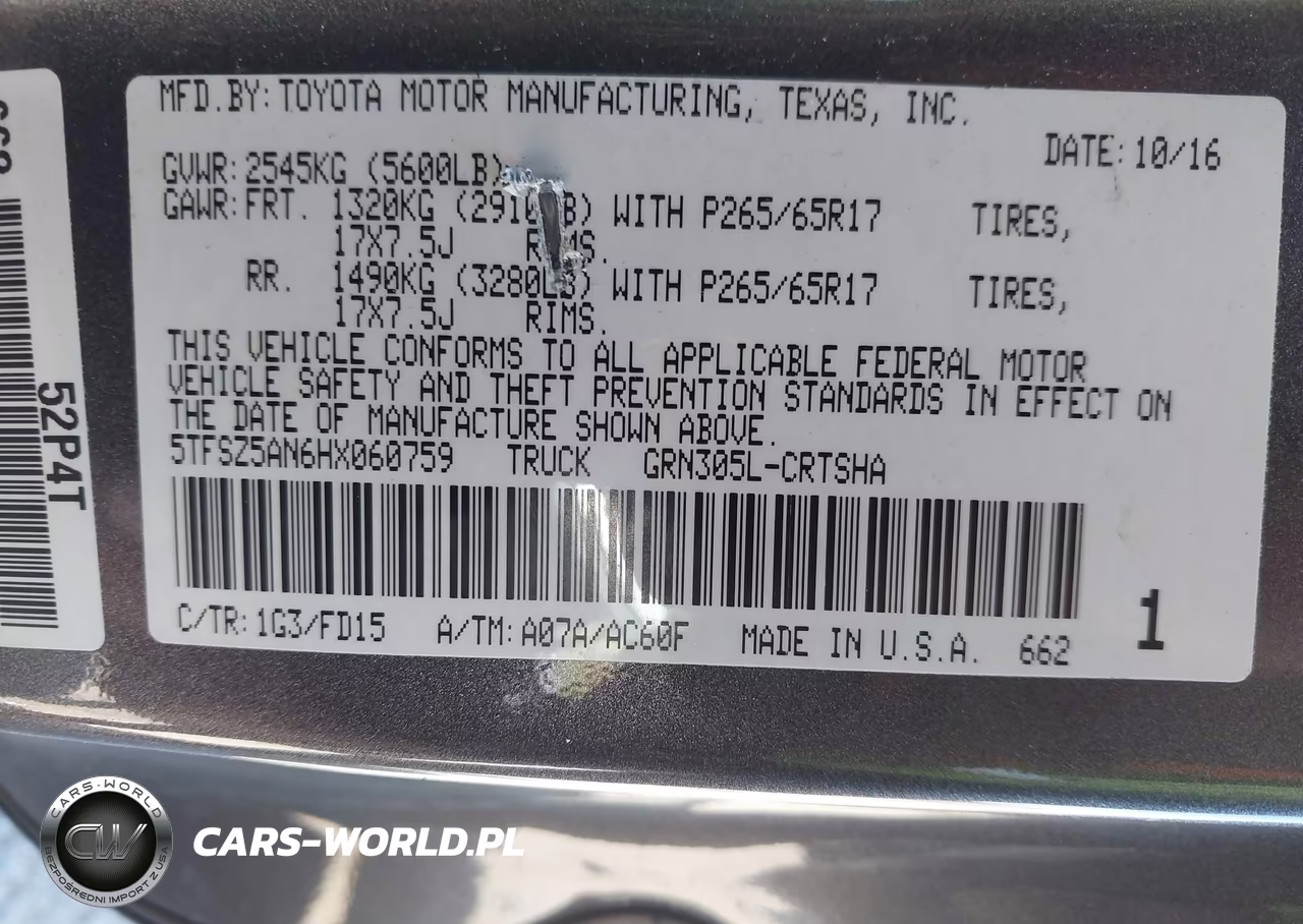 2017 Toyota Tacoma Trd Sport VIN:5TFSZ5AN6HX060759 - 9