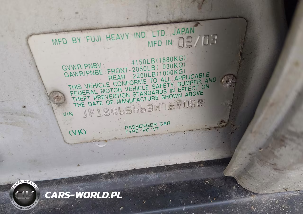 2003 Subaru Forester Xs VIN:JF1SG65663H764080 - 9