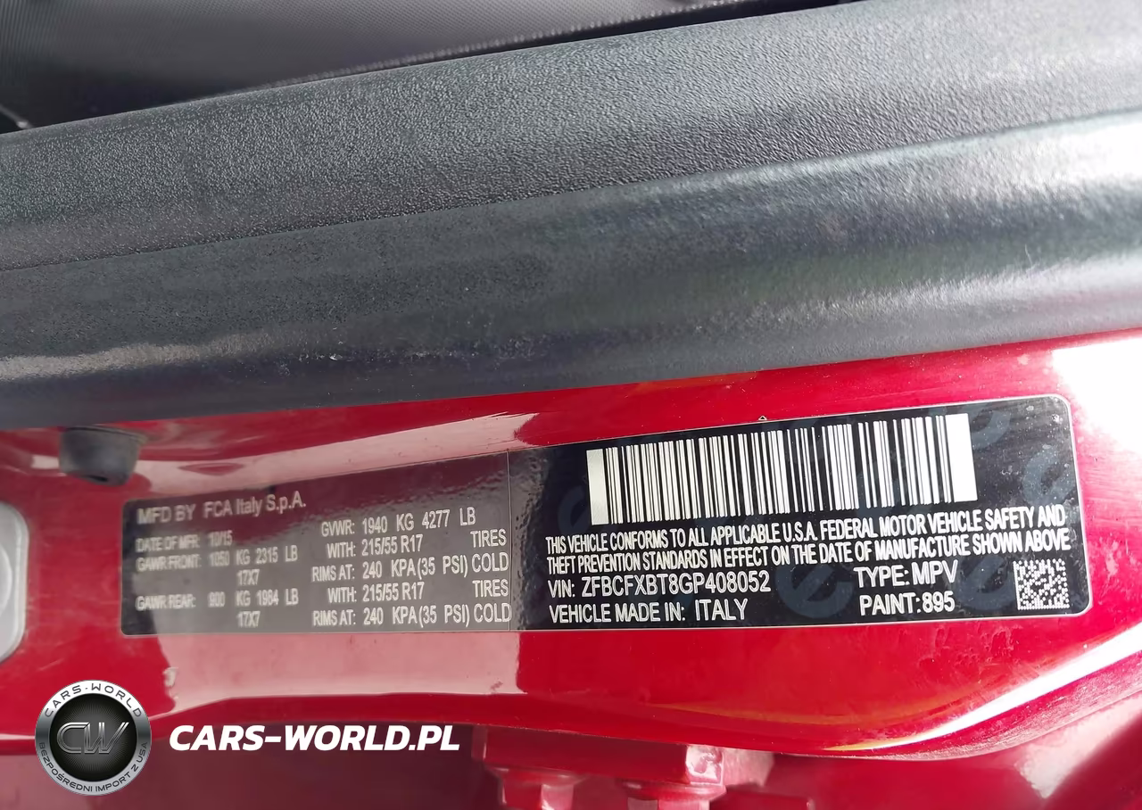 2016 Fiat 500X Easy VIN:ZFBCFXBT8GP408052 - 9