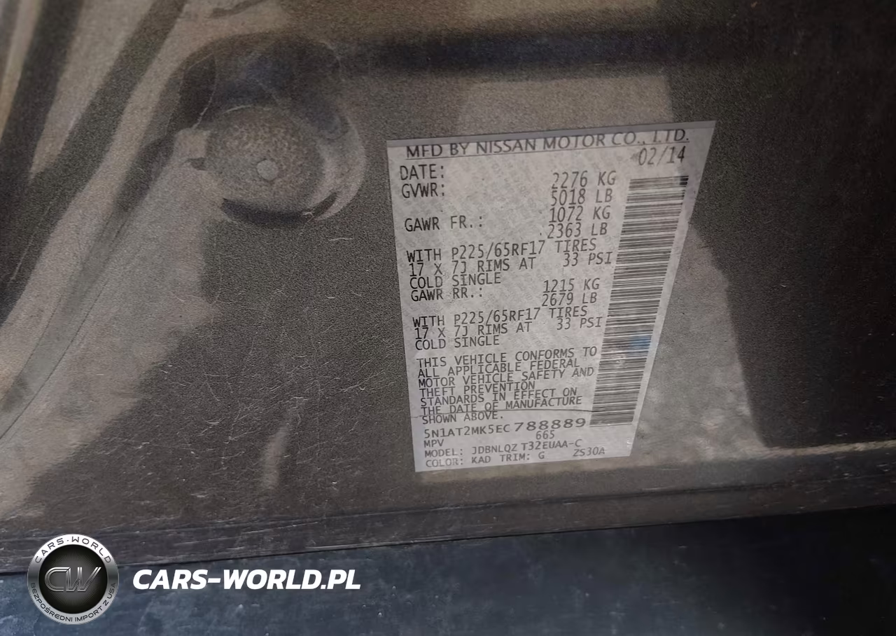 2014 Nissan Rogue Sv VIN:5N1AT2MK5EC788889 - 9