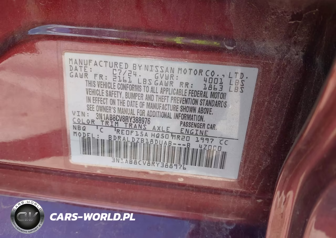 2024 Nissan Sentra Sv Xtronic Cvt VIN:3N1AB8CV8RY388976 - 9
