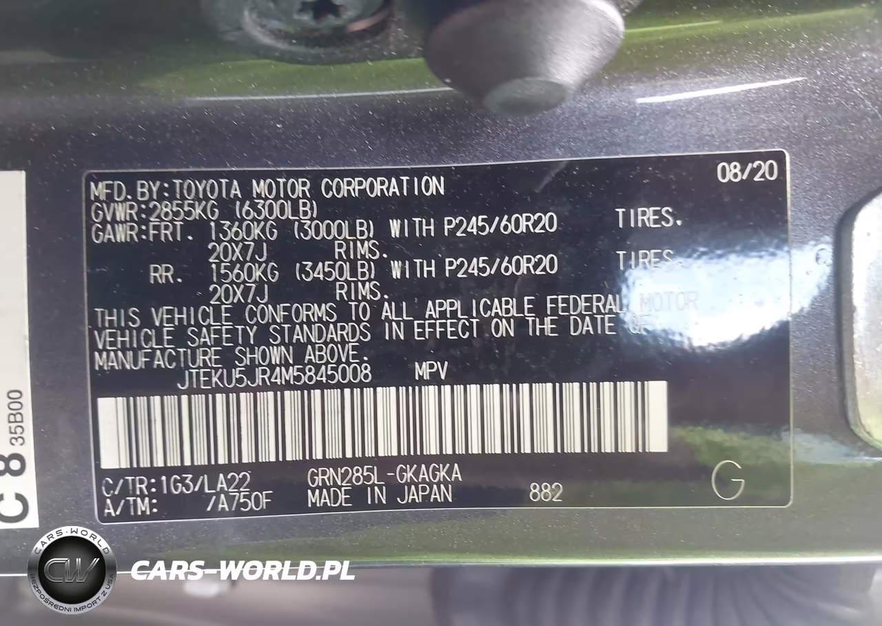 2021 Toyota 4Runner Limited VIN:JTEKU5JR4M5845008 - 9