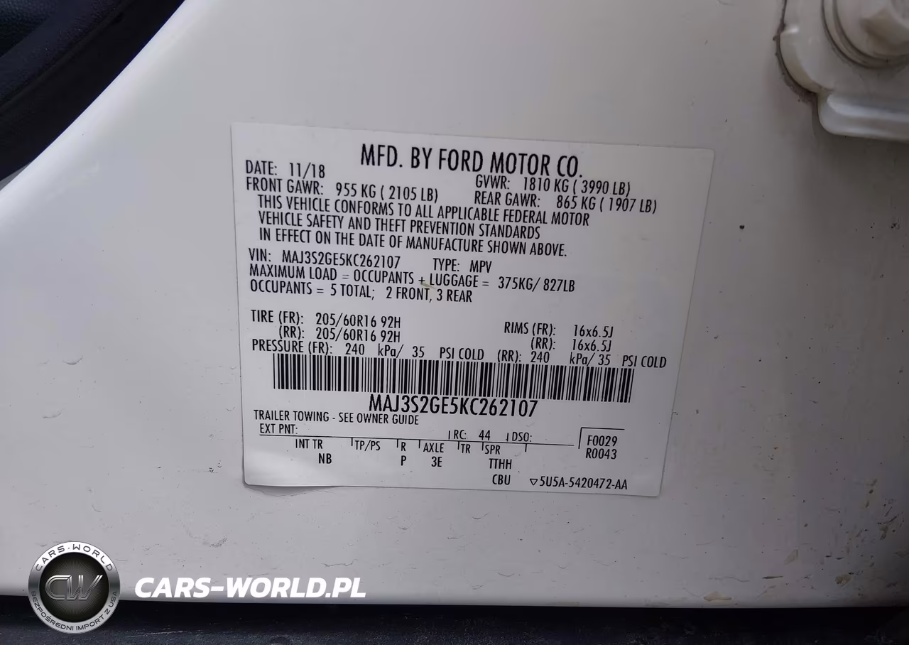 2019 Ford Ecosport Se VIN:MAJ3S2GE5KC262107 - 9