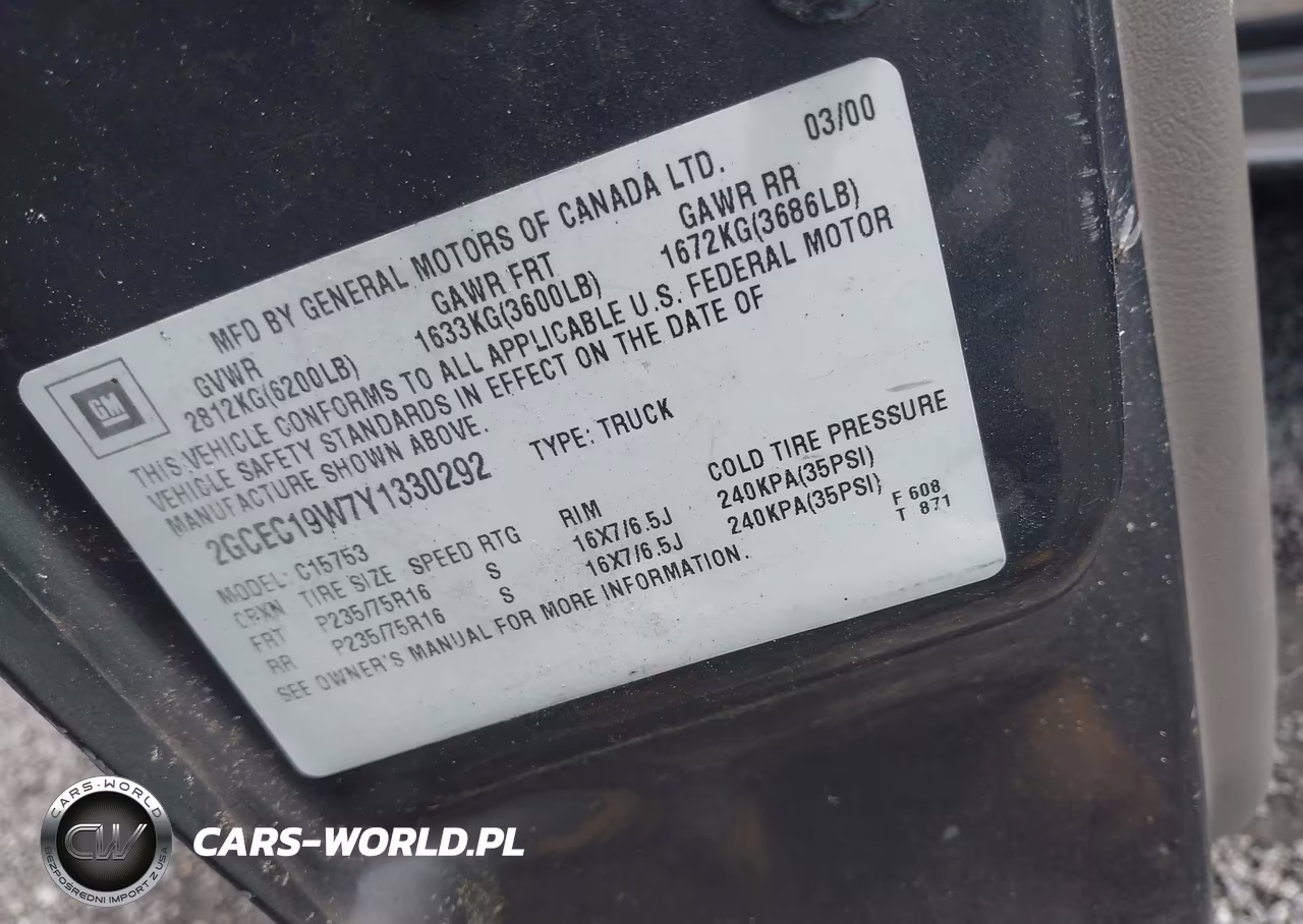 2000 Chevrolet Silverado 1500 Ls VIN:2GCEC19W7Y1330292 - 9