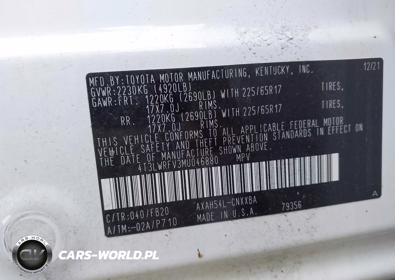 2021 Toyota Rav4 Hybrid Le VIN:4T3LWRFV3MU046880 - 9