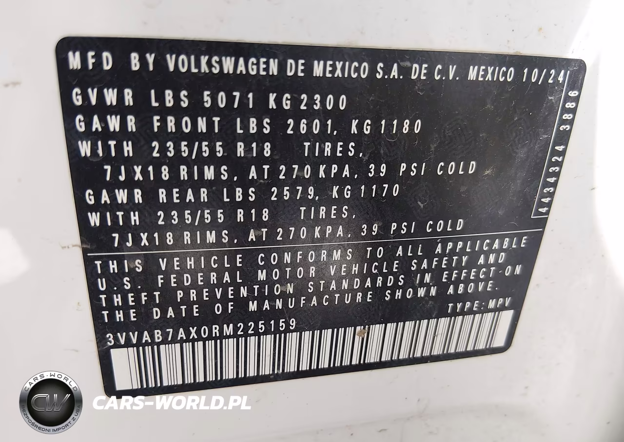 2024 Volkswagen Tiguan 2.0T Wolfsburg Edition VIN:3VVAB7AX0RM225159 - 9