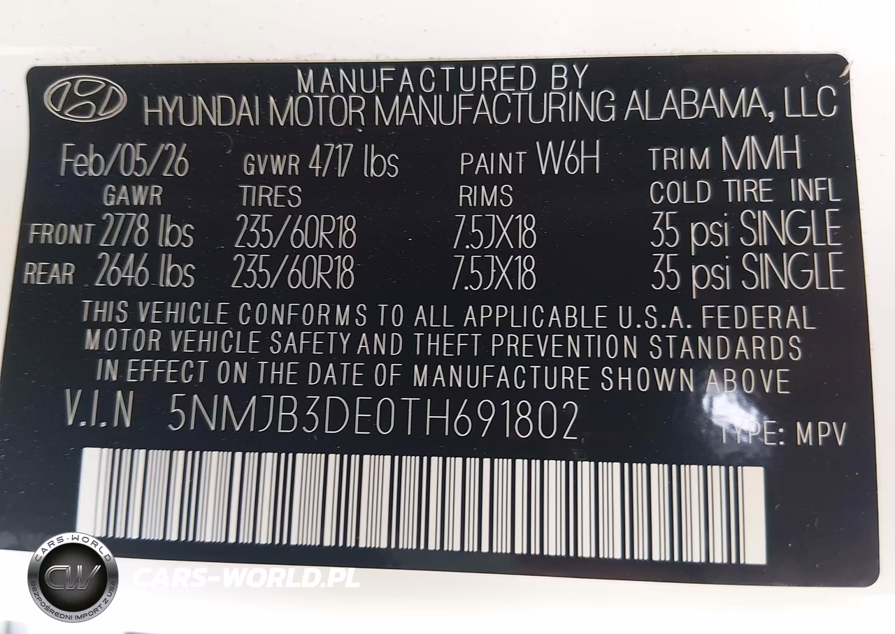 2026 Hyundai Tucson Sel VIN:5NMJB3DE0TH691802 - 9