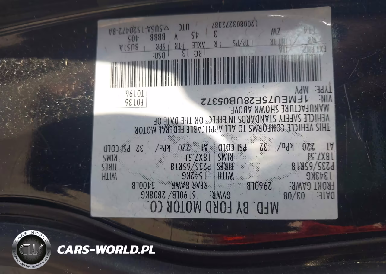 2008 Ford Explorer Limited VIN:1FMEU75E28UB05372 - 9