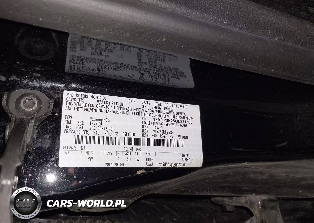 2016 Ford Focus Se VIN:1FADP3K25GL281305 - 9
