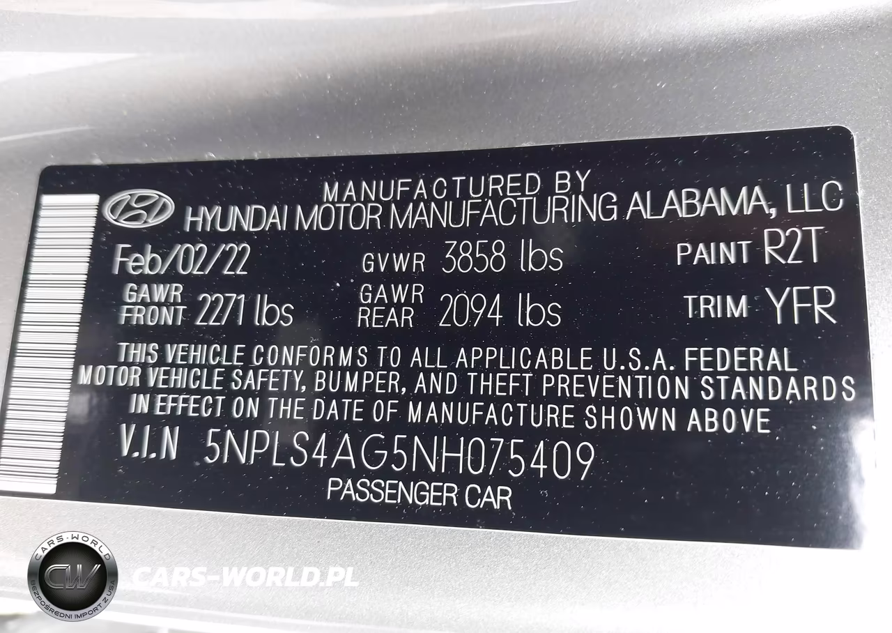 2022 Hyundai Elantra Sel VIN:5NPLS4AG5NH075409 - 9