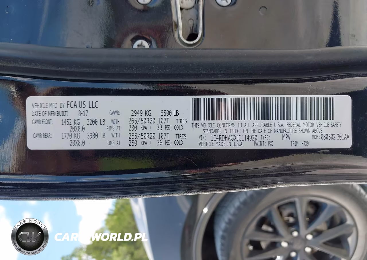 2018 Dodge Durango Sxt Rwd VIN:1C4RDHAGXJC114920 - 9