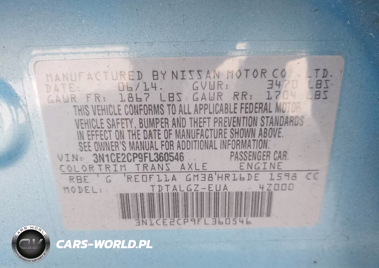 2015 Nissan Versa Note Sr VIN:3N1CE2CP9FL360546 - 9