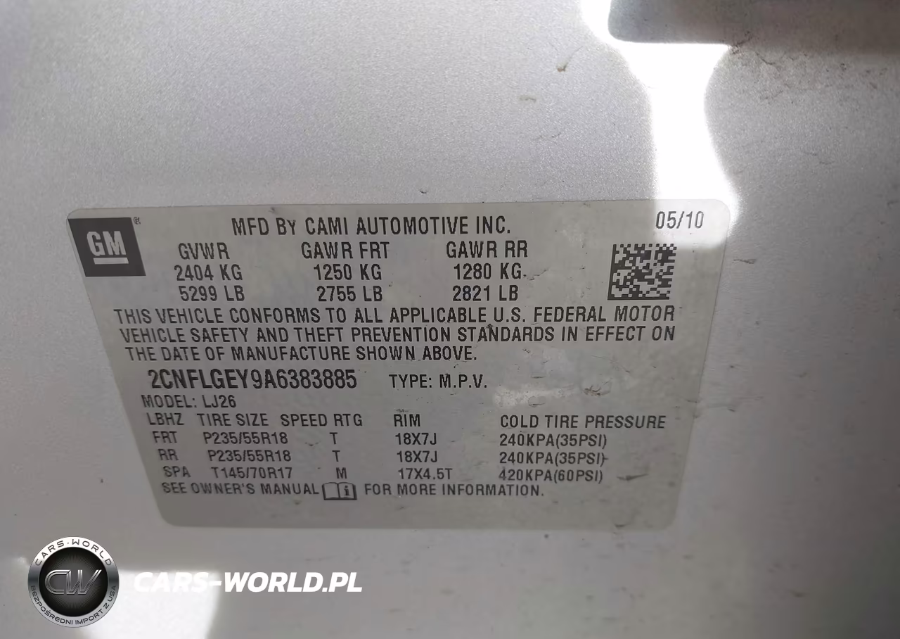 2010 Chevrolet Equinox Ltz VIN:2CNFLGEY9A6383885 - 9