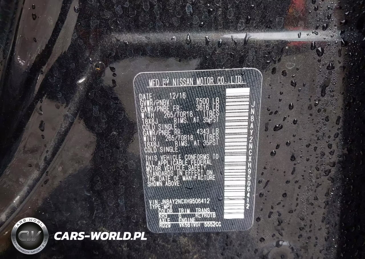 2017 Nissan Armada Sv VIN:JN8AY2NCXH9506412 - 9