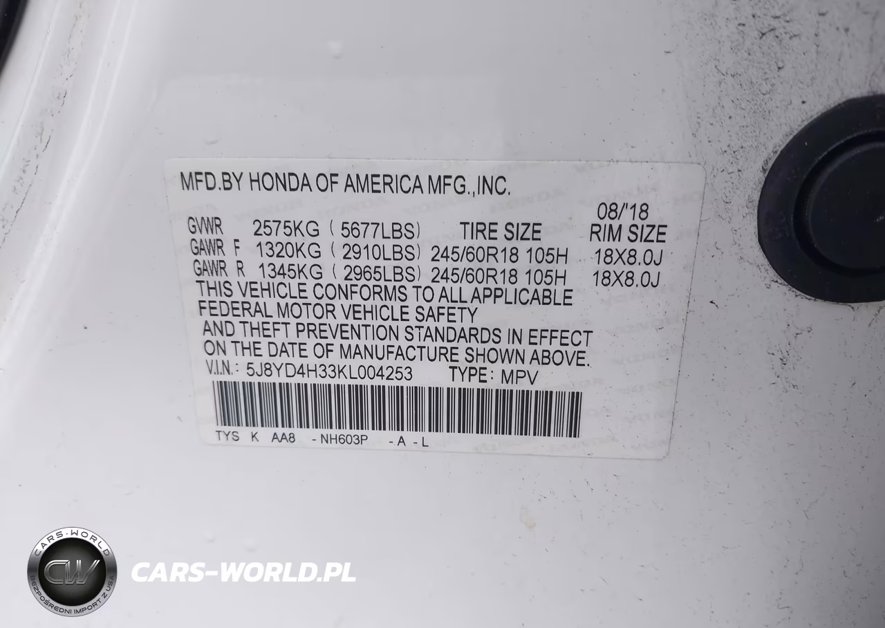 2019 Acura Mdx Standard VIN:5J8YD4H33KL004253 - 9