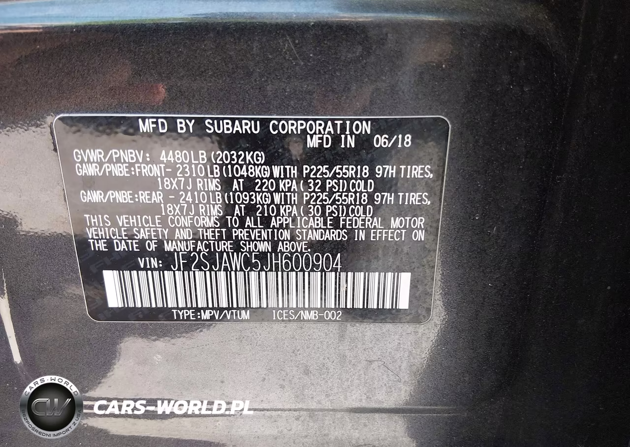 2018 Subaru Forester 2.5I Touring VIN:JF2SJAWC5JH600904 - 9