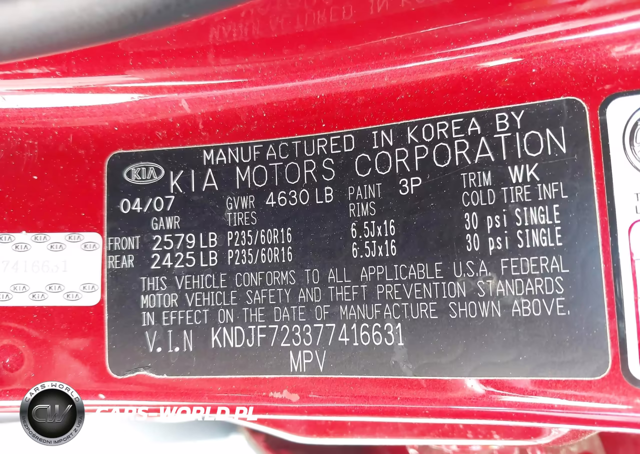 2007 Kia Sportage Lx V6 VIN:KNDJF723377416631 - 9